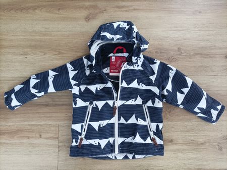 reima Jacke mit abnehmbarer Kapuze dunkelblau-weiss (Gr. 98)