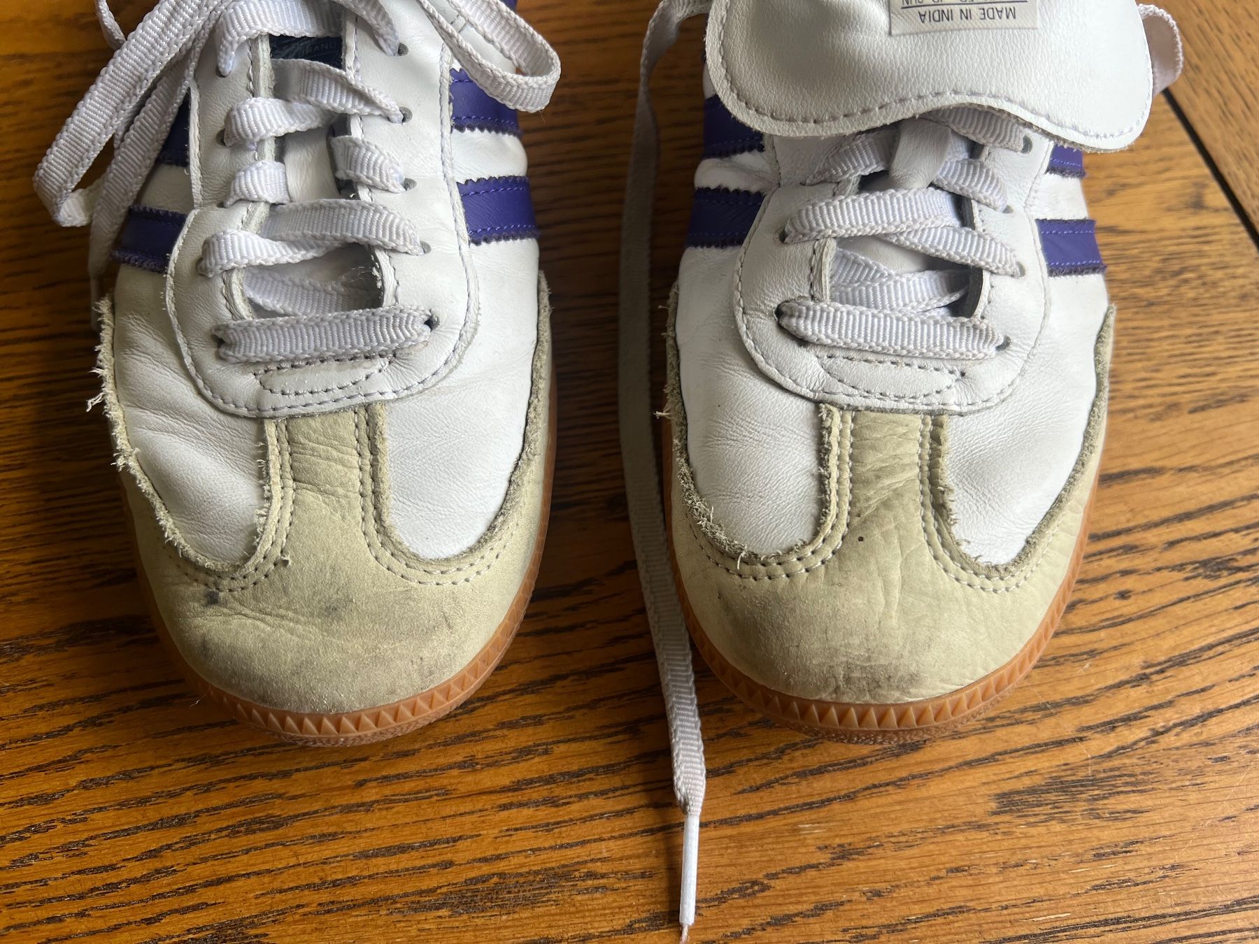 Adidas Herrenschuhe: Adidas Samba Sneakers weiss/blau – Gebraucht aus Zürich von livozh 3