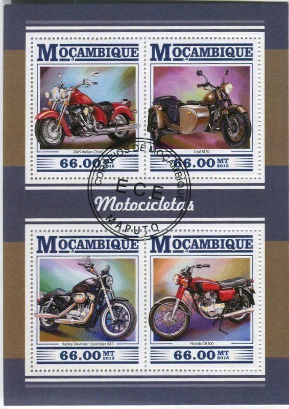 Alle Briefmarken: Block "Harley-Davidson, Indian Chief". Mosambik – Neu und originalverpackt aus Basel von Butsch5