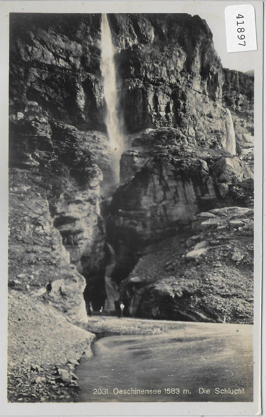 Cartoline postali: Oeschinensee - Die Schlucht – Usato da Ettingen venduto da Kartenplanet