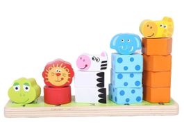 STAPELSPIEL - LERNSPIEL - HOLZSPIEL - TIERE STAPLEN SPIEL