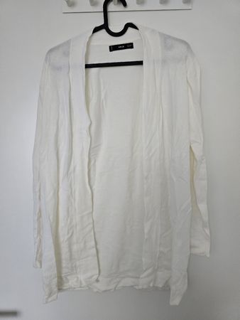 Strickjacke von Mango Gr. XS, weiss