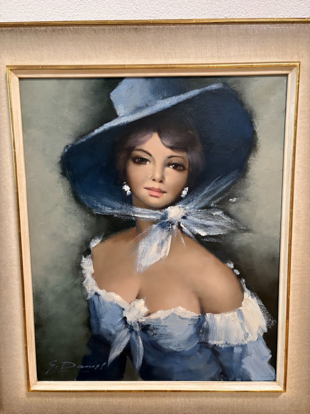 Tableaux: 71x81/ G.Daniel/ Öl Gemälde elegante Dame wunderhübsch – D'occasion à Ottenbach par TimelessEmotions.