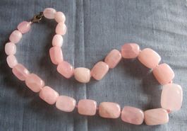 Edelstein Heilstein Kette: natürlicher Rosenquarz