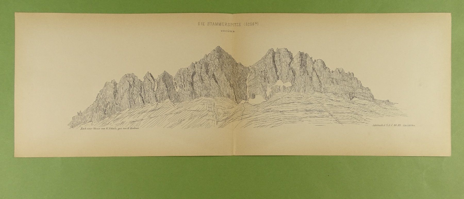 Cartes géographiques & atlas: PANORAMA STAMMERSPITZE, 1885 – D'occasion à Grüningen par Kartensammler