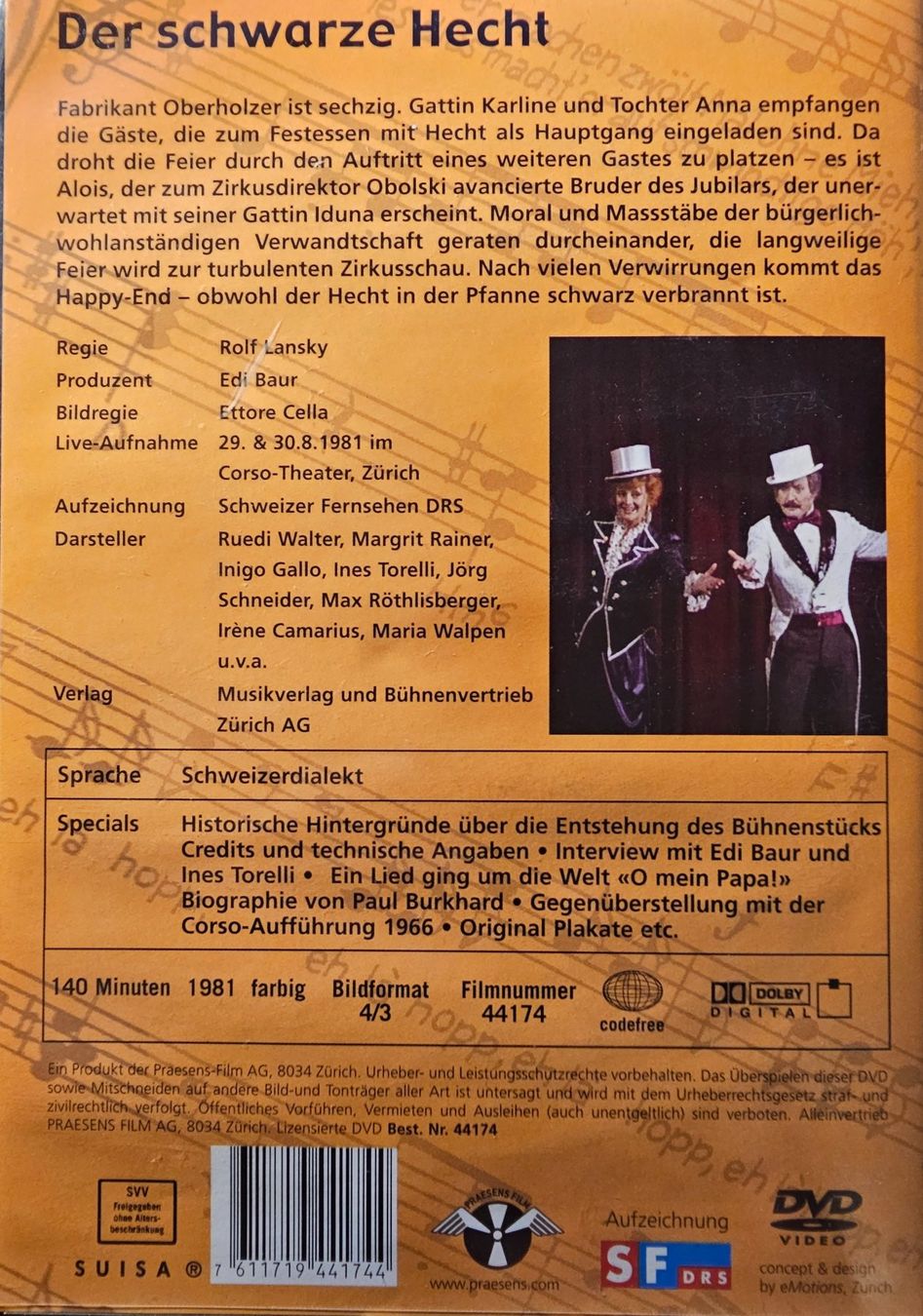 Tutti i DVDs: Der Schwarze Hecht – Usato da Wahlen b. Laufen venduto da Cg10 1