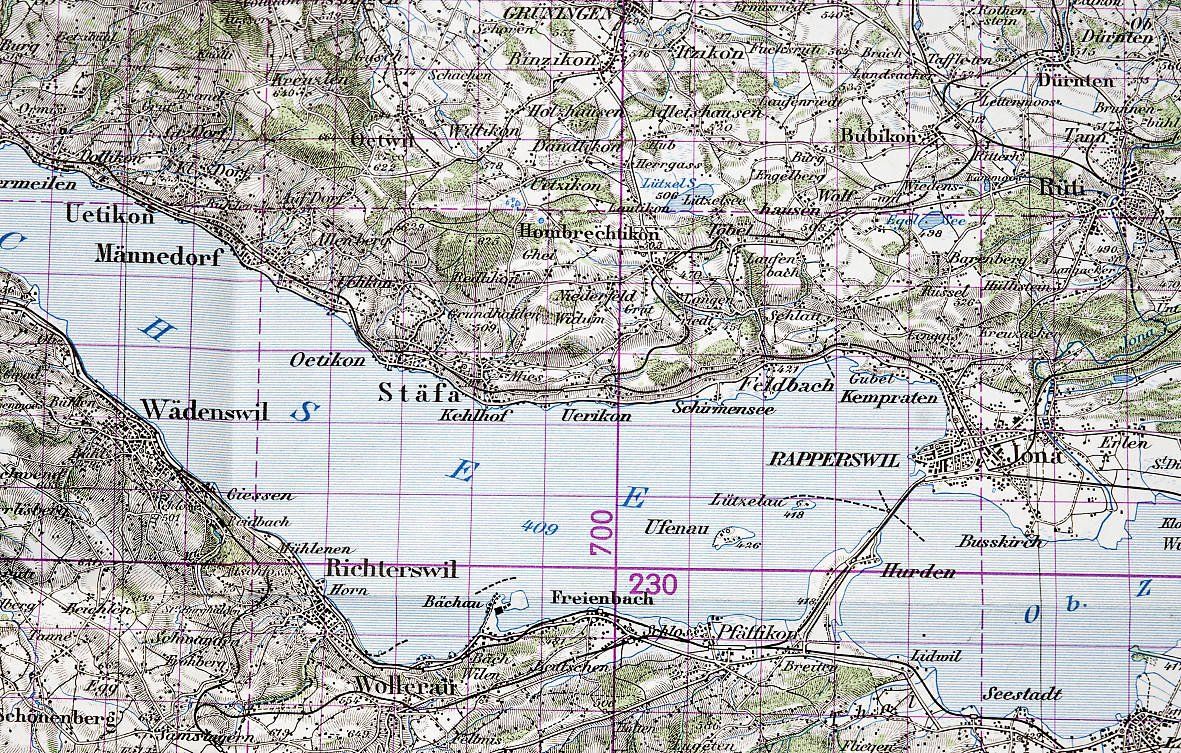 Landkarten & Atlanten: Topographische Karte, Einsiedeln 1948 – Gebraucht aus Bern von Maccalvin 5