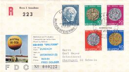 Ballonpost HB-BOB "Spelterini" FDC Pro Patria 1964