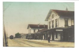 Buchs (SG) Rheintal - Bahnhof SBB - Güterzug - um 1915
