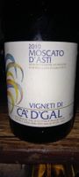ca' d'gsl moscato d'asti 2010