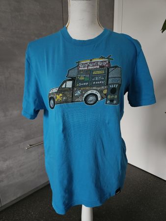 T-Shirt Reef Grafik Print blau Grösse M