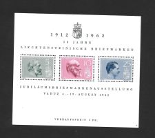 Liechtenstein Block W32 50 Jahre Briefmarken ** 2.8.1962