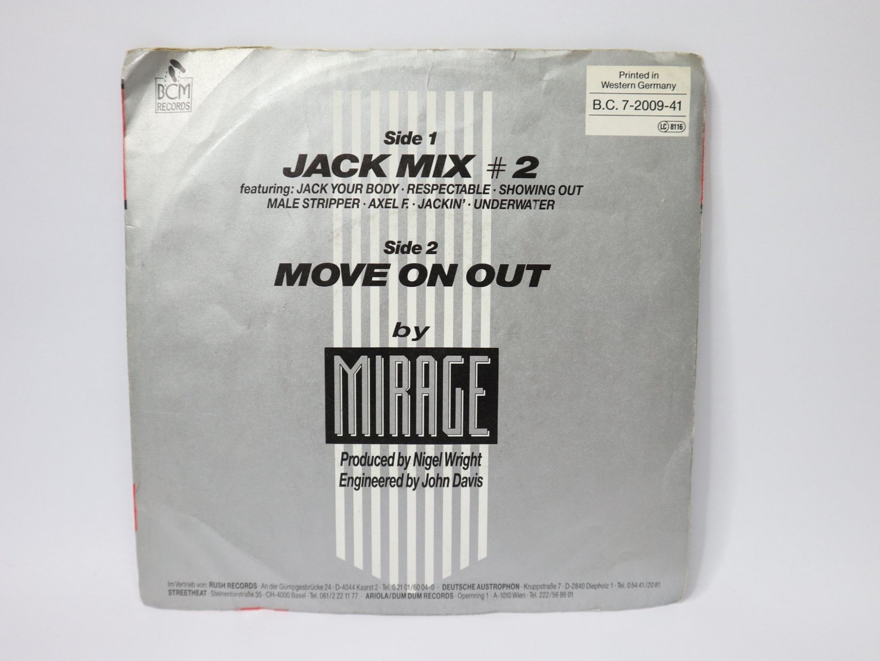 Dischi in vinile: Vinyl Single Mirage The Jack Mix Electronic House Jukebox – Usato da Eschenbach SG venduto da Astalavista 1
