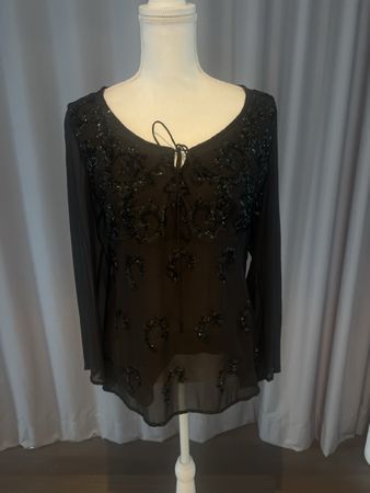Madeleine Seidenbluse, Grösse 42, Schwarz, Top Zustand!