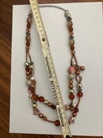 Schmuck: schöne verspielte Kette rosa, silber, Party