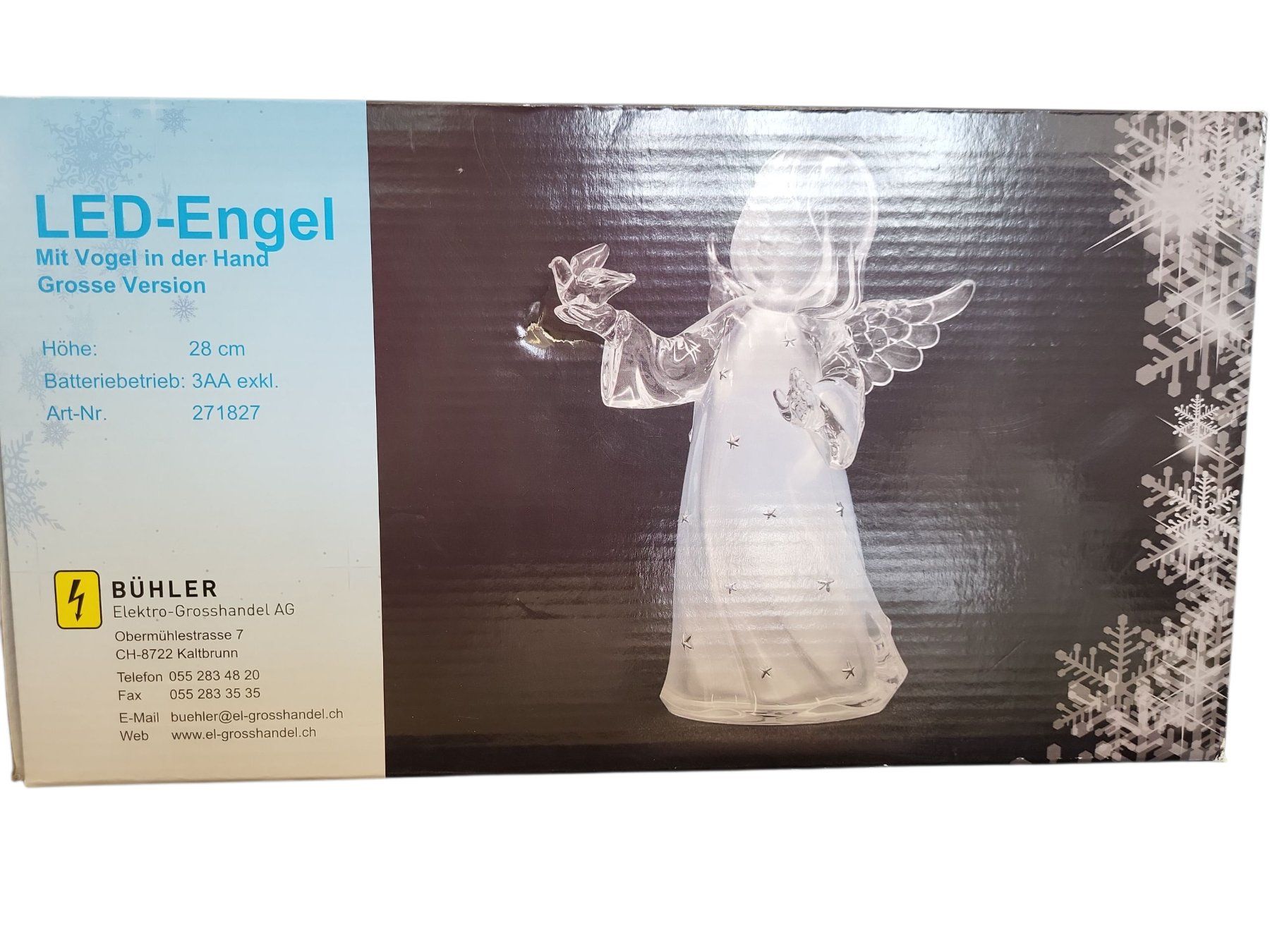 Figuren: LED-Engel, mit Taube in der Hand, ca.28cm hoch – Neu und originalverpackt aus Kaltbrunn von bue_xtg5 4