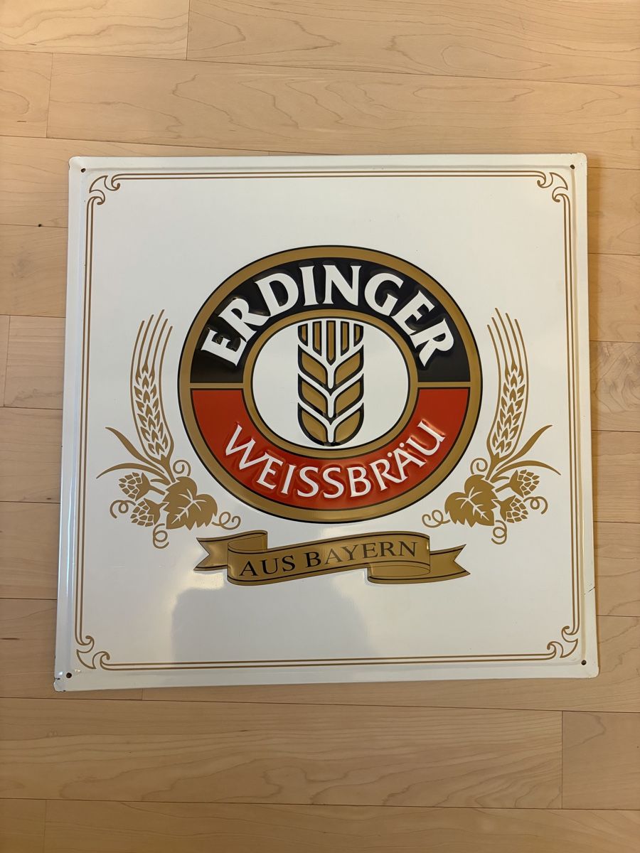 Erdinger Insegne: Erdinger Weissbräu Schild – Usato da Russikon venduto da ninscha