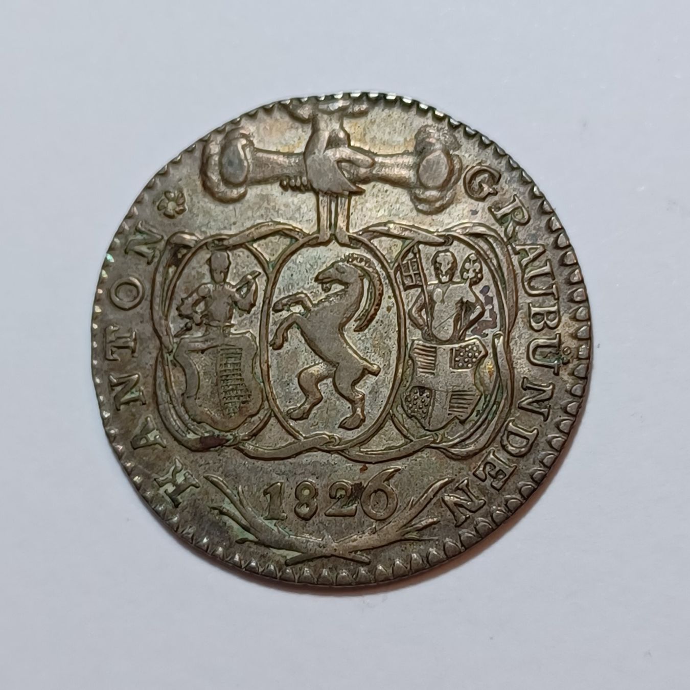 Tutti le monete: 5 Batzen 1826 Graubünden – Usato da Pfäffikon ZH venduto da Schweizer_Muenzen 1