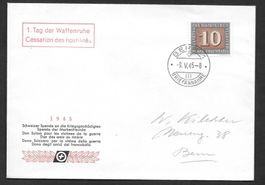 Sonderbrief S. 260 1. Tag der Waffenruhe Bern 9.5.1945