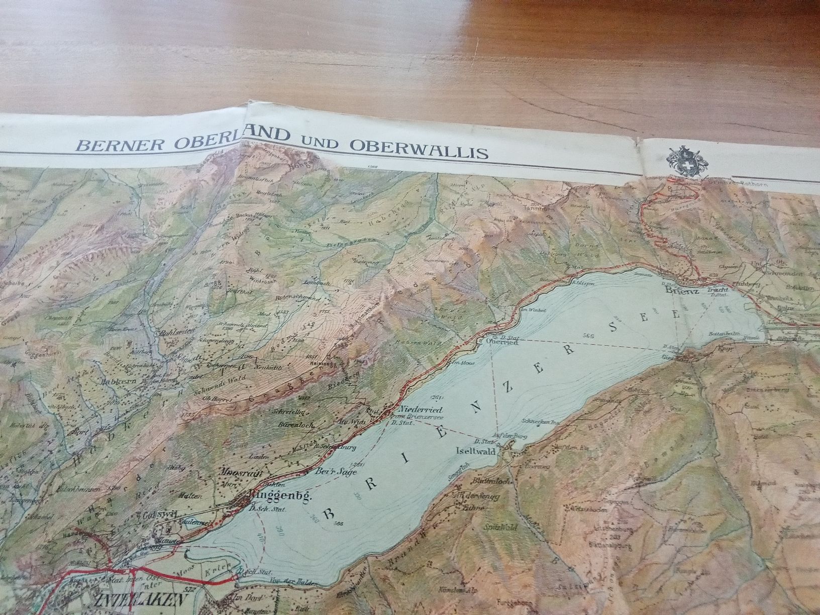 Cartine & Atlanti: KARTE BERNER OBERLAND -OBERWALLIS1912 – Difettoso da Muri BE venduto da Alk 1