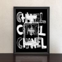 Chanel Urban Pop Art Kunst Bild Bottle Fashion Black White