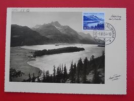1954 Maximumkarte B70 (Pro Patria), von SILS, vom Ausgabetag