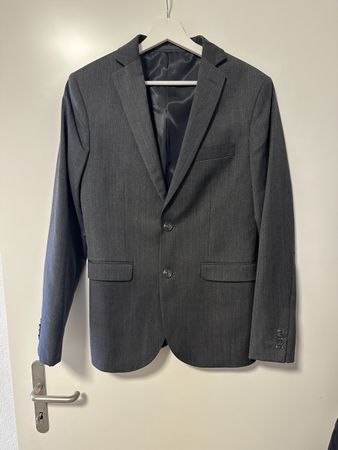 Pier One Anzug Herren Gr. 44 dunkelgrau Business