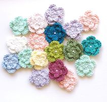 Gehäkelte Blumen 20.Stück Baumwolle