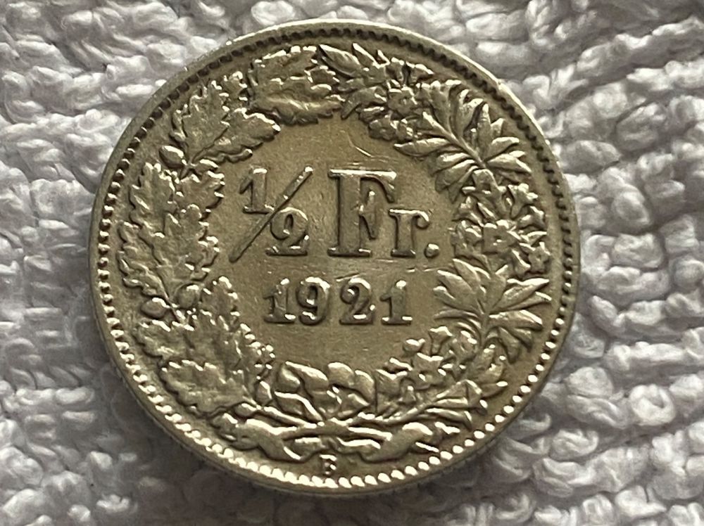 Tutti le monete: 50 centimes/rappen 1921 – Usato da Nyon venduto da Ilmi09