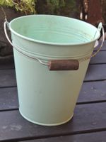Metall Deko Eimer, H 19 x Ø18 cm (oben gemessen)