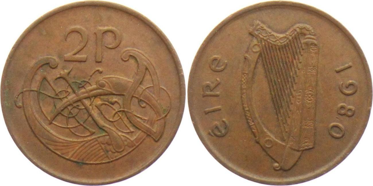Tutti le monete: 2 Pence Irland 1980 – Usato da Kriens venduto da TSCH1
