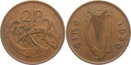 2 Pence Irland 1980