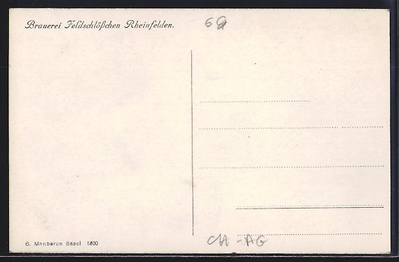Cartoline postali: Rheinfelden, Brauerei Feldschlösschen – Usato da Berlin venduto da bartko-reher 1