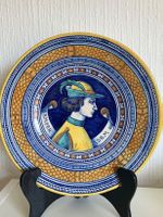 Assiette murale ancienne céramique Deruta Italie, art 22 cm