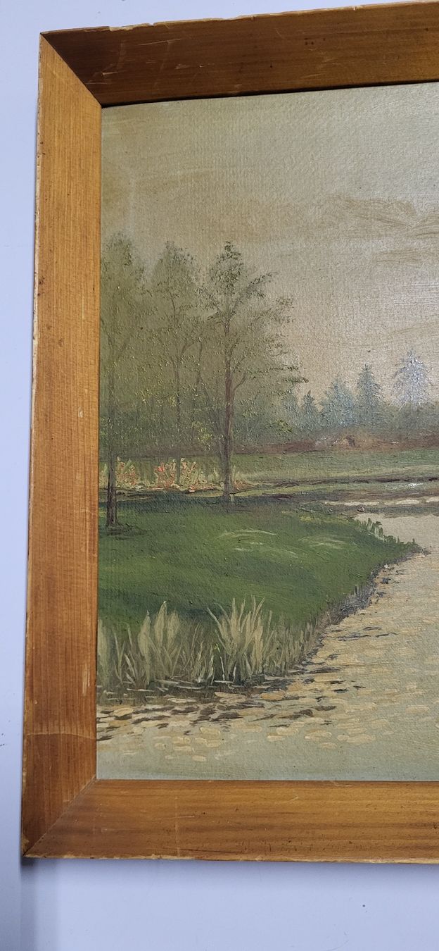 Gemälde: Gemälde Landschaft auf Holz gerahmt – Gebraucht aus Figino von mayam63 6
