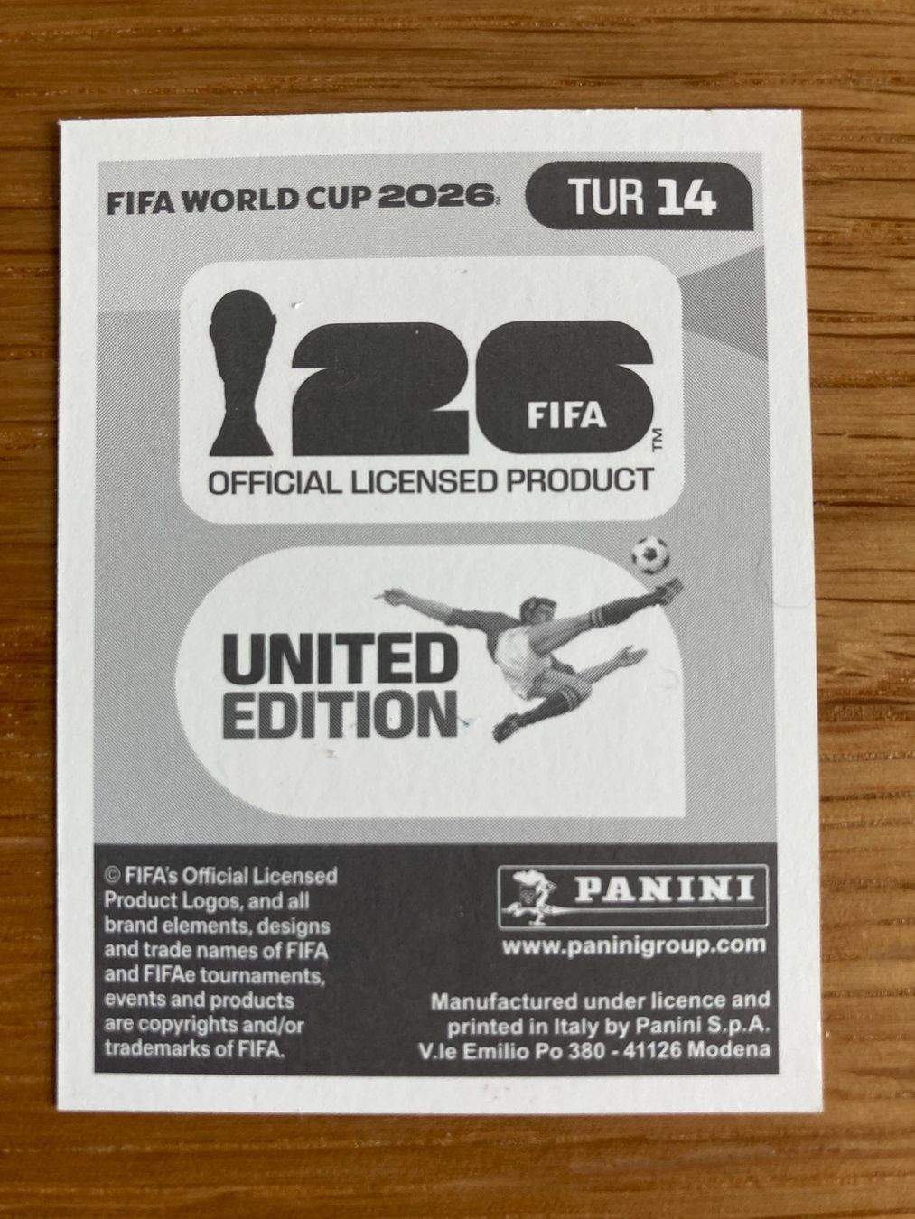Panini Sammelbilder & Trading cards: WM Sticker TUR 14 – Neu (gemäss Beschreibung) aus Winterthur von Whitefish 1