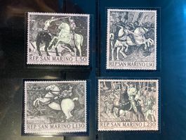San Marino 1968 Satz Gemälde mit Pferden postfrisch