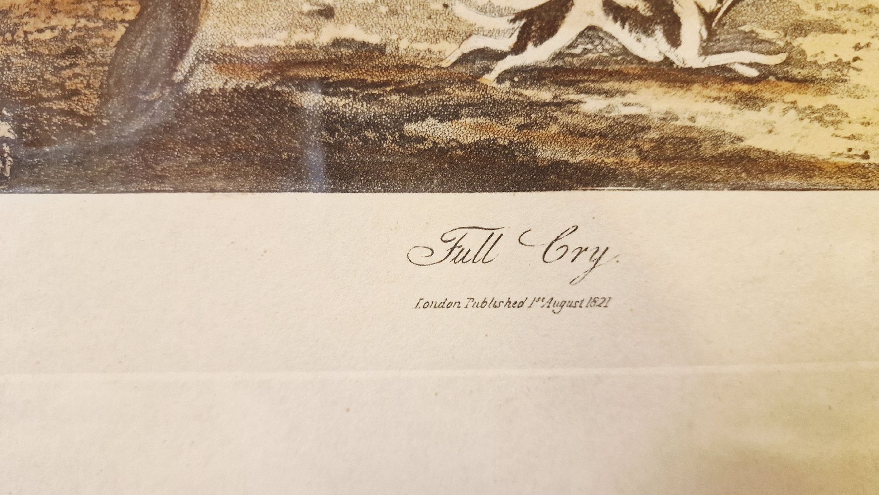 Grafiken & Lithographien: Originale Jagdgrafik "Full Cry", London, gerahmt. – Gebraucht aus BERN von Intarsia 2