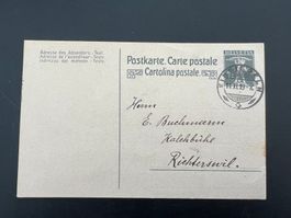 Postkarte Einsiedeln gestempelt 1919   (V154)