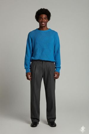 Tuomo by Amairindo Hellblauer Strickpullover - Größe M