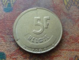 BELGIQUE  5  Francs  1988