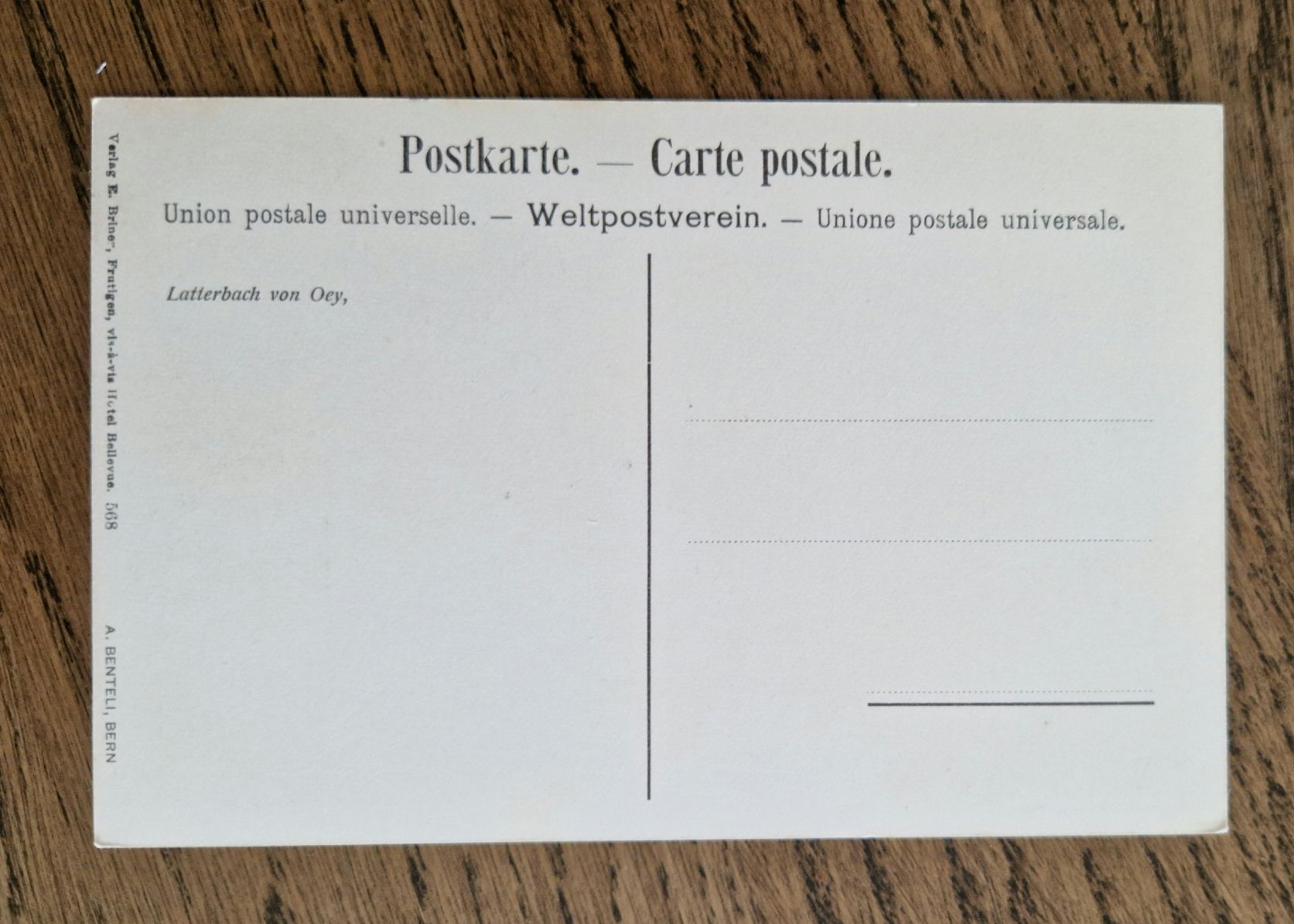 Cartoline postali: Latterbach von Oey – Usato da Ebikon venduto da Donar50 1
