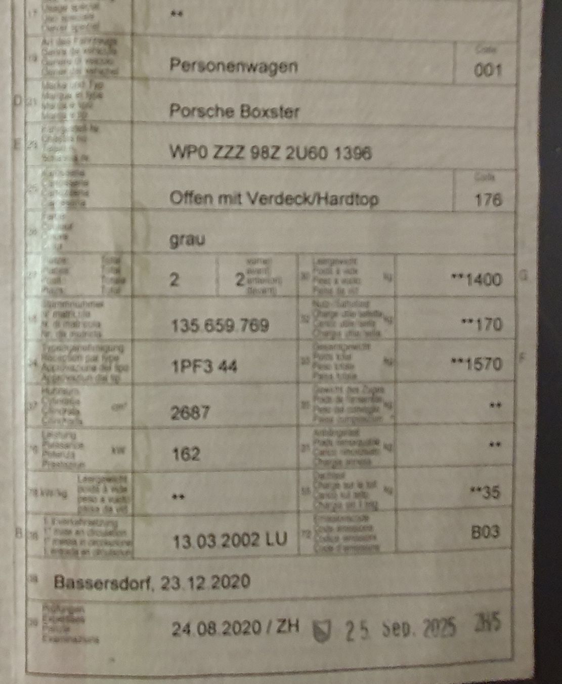 Porsche Automobili: Porsche Boxster 986 Facelift 2.7 mit MFK – Usato da Nänikon venduto da Helvetia69 9