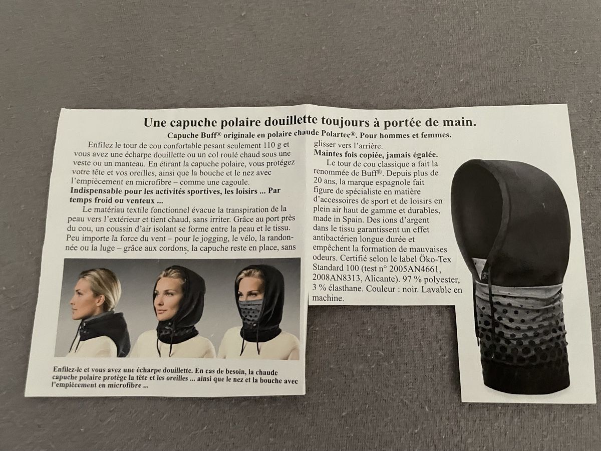 Buff Copricapi, berretti & cappellini: Capuche Polaire Buff – Usato da Waedenswil venduto da Paps04 1