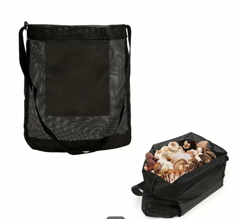 Pilz Sammeltasche Netz - Mit Schultergurt Für Wald & Wanderungen