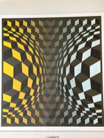 Victor Vasarely Opt Art gerahmt