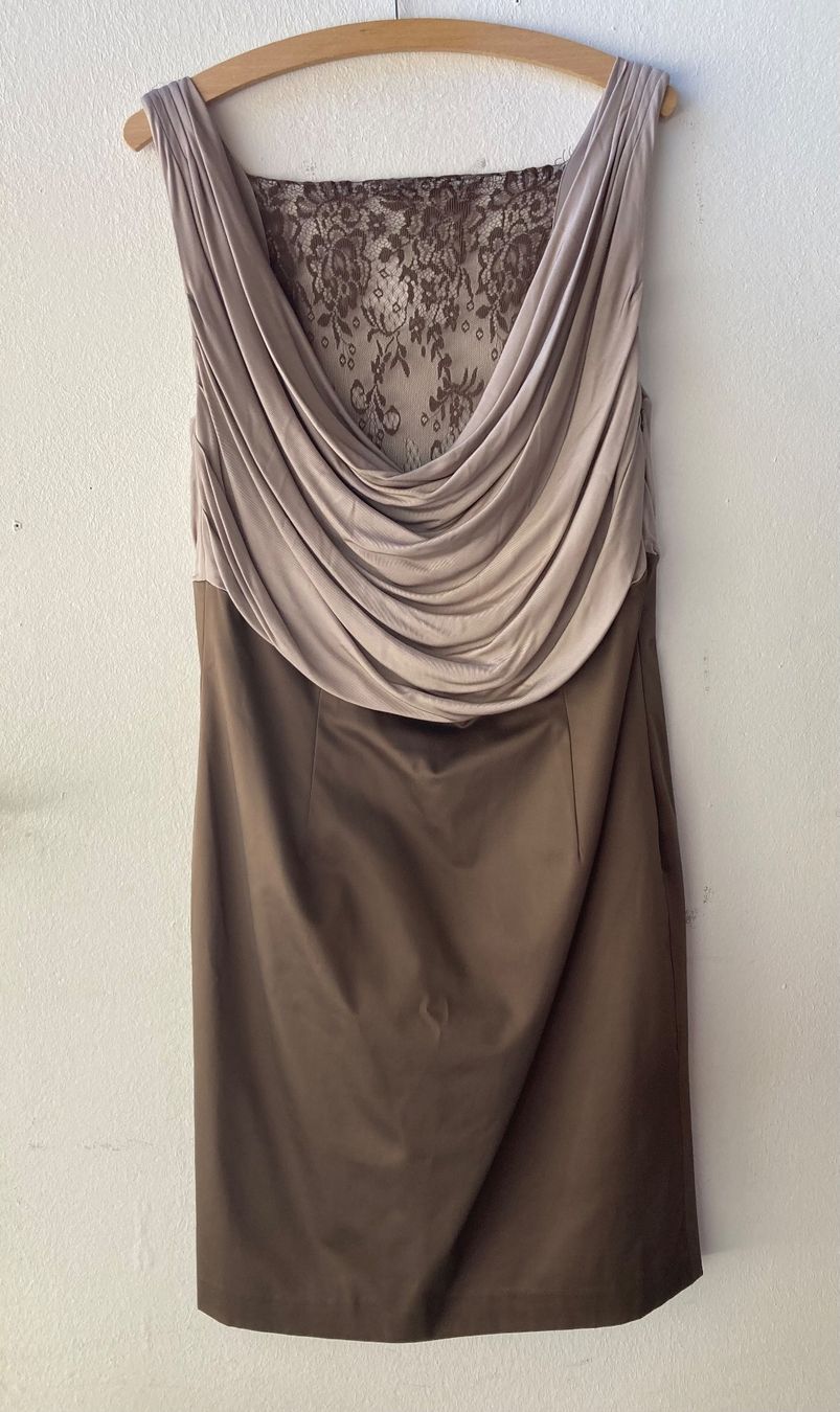 Vestiti: Kleid Patrizia Dini braun 42 Spitze, Baumwolle/Polyester – Usato da Riniken venduto da begeh-r-bar
