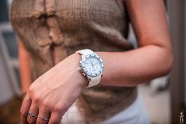 Certina DS First Ladies White Ceramic Lunette Chronograph
