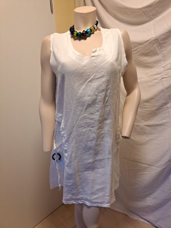 Sommerliches Leinenkleid, Tunika Kleid, Gr. XL, neuwertig
