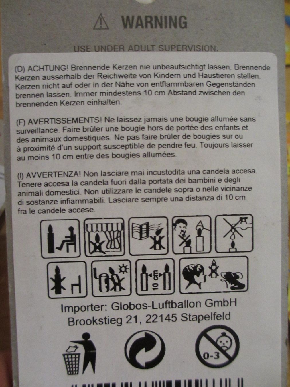 Candele: Neue Geburtstagskerze 8 – Nuovo e nell'imballaggio originale da Herisau venduto da fan_h9qj 1